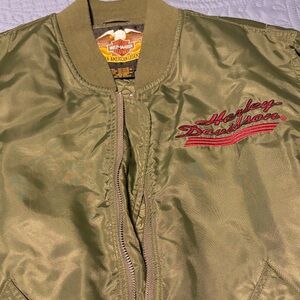Harley-Davidson Khaki Green Bomber Jacket
